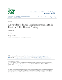 Amplitude Modulated Droplet Formation in High