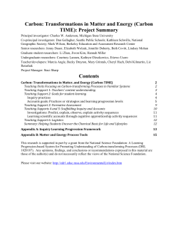 Carbon TIME summary - KBS GK12 Project