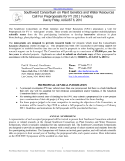 call for preproposals - New Mexico State University