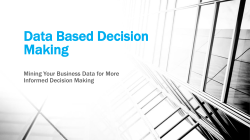 Data Based Decision Making