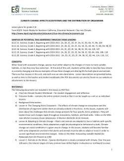 climate change affects ecosystems and the distribution of organisms