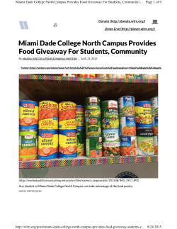 Miami Dade College North Campus Provides Food Giveaway For