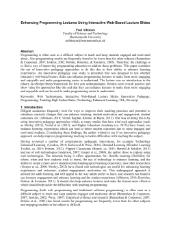 Enhancing Programming Lectures Using Interactive Web