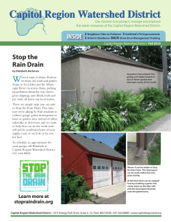 INSIDE Stop the Rain Drain - Capitol Region Watershed District