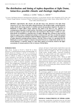 The distribution and timing of tephra deposition at Siple