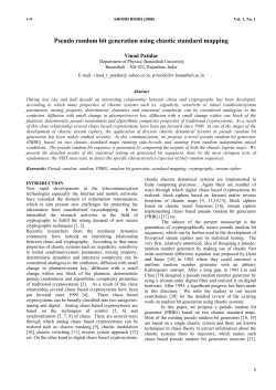 Pseudo random bit generation using chaotic standard mapping