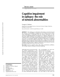 Cognitive impairment in epilepsy: the role of