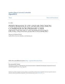 performance of linear decision combiner for primary user detection