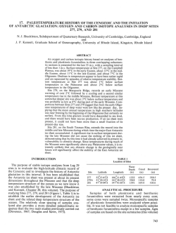 17. Paleotemperature History of the Cenozoic and the Initiation of