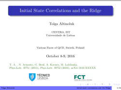 Initial State Correlations and the Ridge