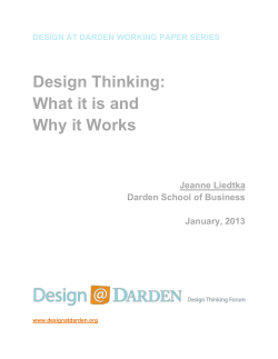 Design Thinking: An Examination of its Origins, Hypothesized