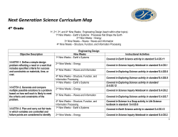 4th Grade Science Curriculum Maps