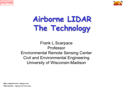 Airborne LIDAR The Technology