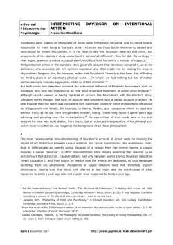 Interpreting Davidson - e-Journal Philosophie der Psychologie