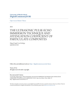 the ultrasonic pulse-echo immersion technique and attenuation