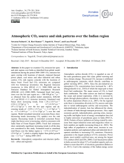 Atmospheric CO2 source and sink patterns over the Indian region
