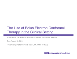 The Use of Bolus Electron Conformal Therapy in the