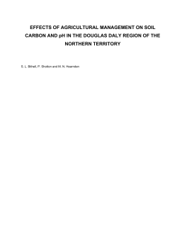 EFFECTS OF AGRICULTURAL MANAGEMENT ON SOIL CARBON