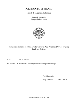 Mathematical model of Lublin-Wrotków Power Plant (Combined Cycle)