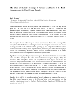 The Effect of Radiative Forcings of Various Constituents of the Earth