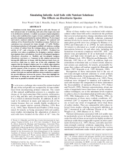 Simulating Infertile Acid Soils with Nutrient Solutions: The Effects on