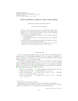 POINT-COFINITE COVERS IN THE LAVER MODEL 1. Background
