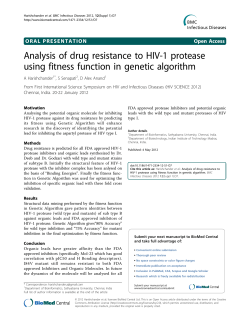 Analysis of drug resistance to HIV-1 protease using fitness function