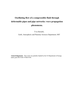 Oscillating flow of a compressible fluid through - Earth