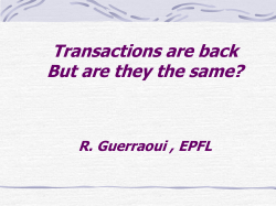 Transactions are back - Euro