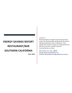 See PDF on Energy Performance Study for a Restaurant in Southern