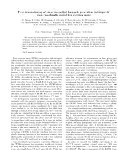 First demonstration of the echo-enabled harmonic