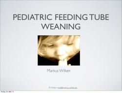 Feeding tube weaning