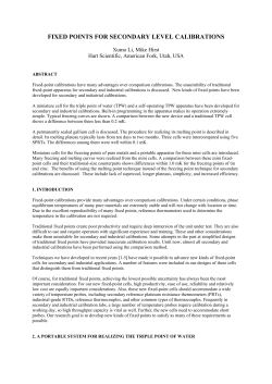 Fixed Points for Secondary Level Temperature