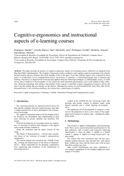 Cognitive-ergonomics and instructional aspects of e