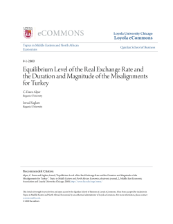 Equilibrium Level of the Real Exchange Rate and the Duration and