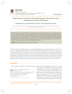 Endovascular Treatment of Proximal Superior Mesenteric Artery