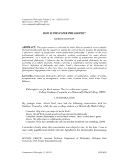 How is This Paper Philosophy