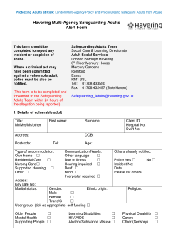 Safeguarding adults alert form