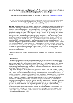 Use of an indigenous board game, `bao`, for assessing farmers