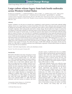 Large carbon release legacy from bark beetle outbreaks across