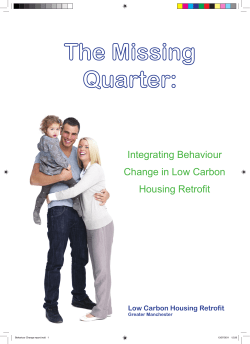 Integrating Behaviour Change in Low Carbon Housing Retrofit