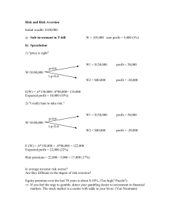 Risk and Risk Aversion