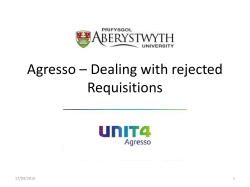 Dealing with rejected Requisitions