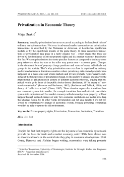 Privatization in Economic Theory