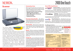 Data Sheet - Xerox Scanners
