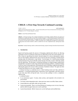 CHILD: A First Step Towards Continual Learning