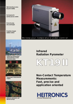 Non-Contact Temperature Measurements: Fast, precise and