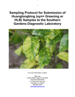 Samples to the Southern Gardens Diagnostic Laboratory