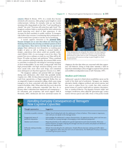 Handling Everyday Consequences of Teenagers` New Cognitive