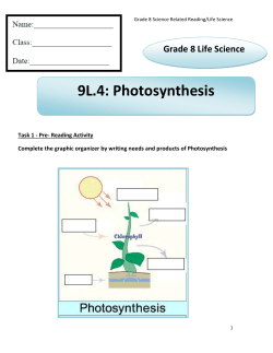 9L.4: Photosynthesis